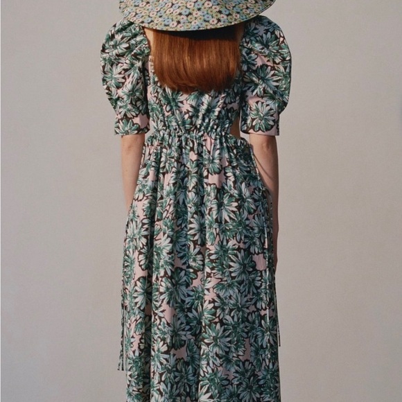 ZARA PRINTED POPLIN MIDI DRESS XL - Picture 12 of 15